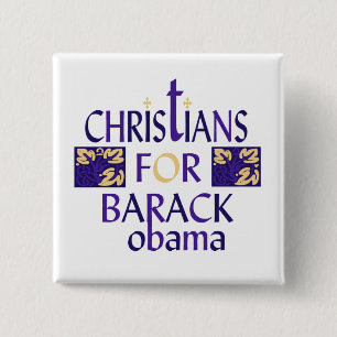 CHAPA CUADRADA CRISTIANOS PARA BARACK OBAMA
