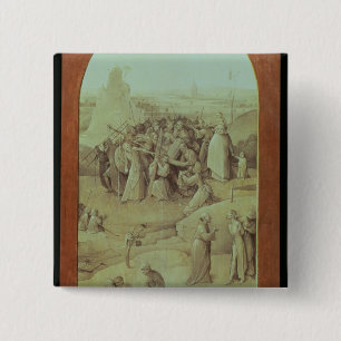 Chapa Cuadrada Cristo en el camino al Calvary