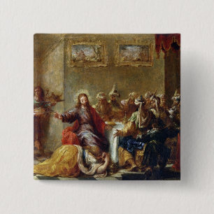 Chapa Cuadrada Cristo en la casa de Simon el Pharisee, 1660