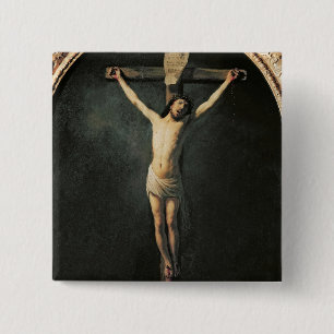 Chapa Cuadrada Cristo en la cruz