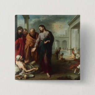 Chapa Cuadrada Cristo en la piscina de Bethesda, 1667-70 (aceite