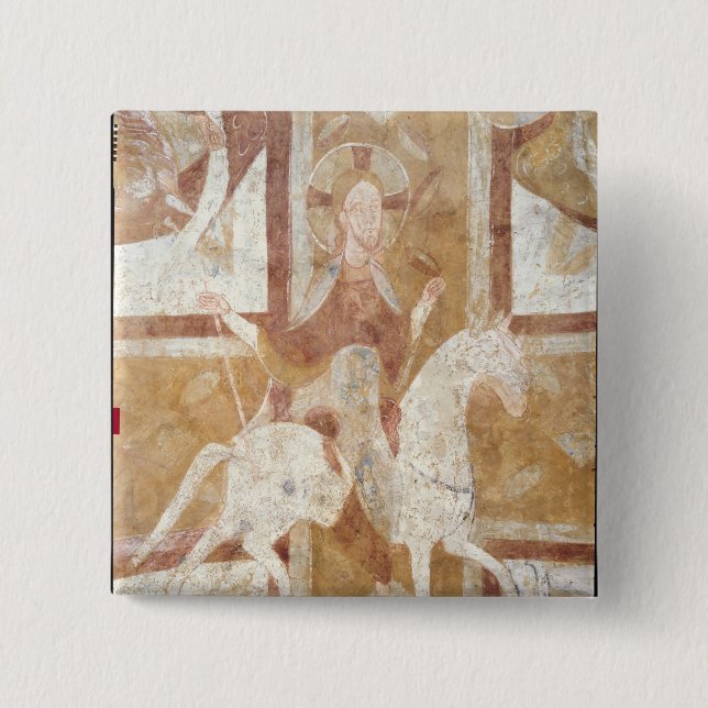 Chapa Cuadrada Cristo en un caballo blanco (Anverso)