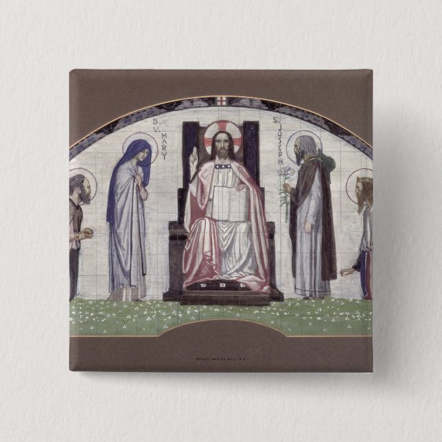 Chapa Cuadrada Cristo Enthroned (Anverso)