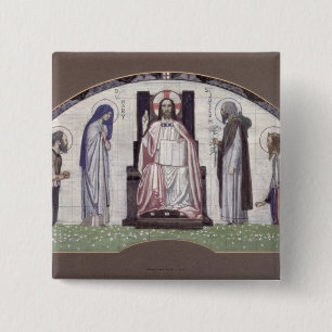 Chapa Cuadrada Cristo Enthroned