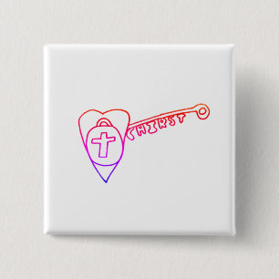 Chapa Cuadrada Cristo es la Badge de la Plaza de la Clave