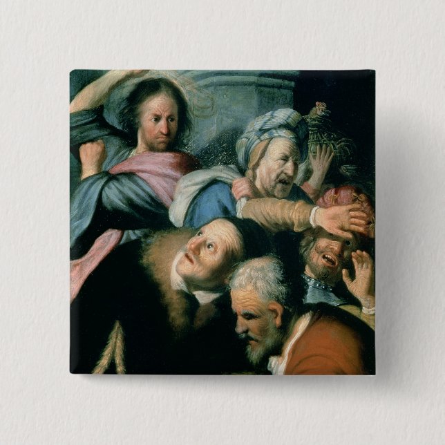 Chapa Cuadrada Cristo que conduce a los Moneychangers (Anverso)