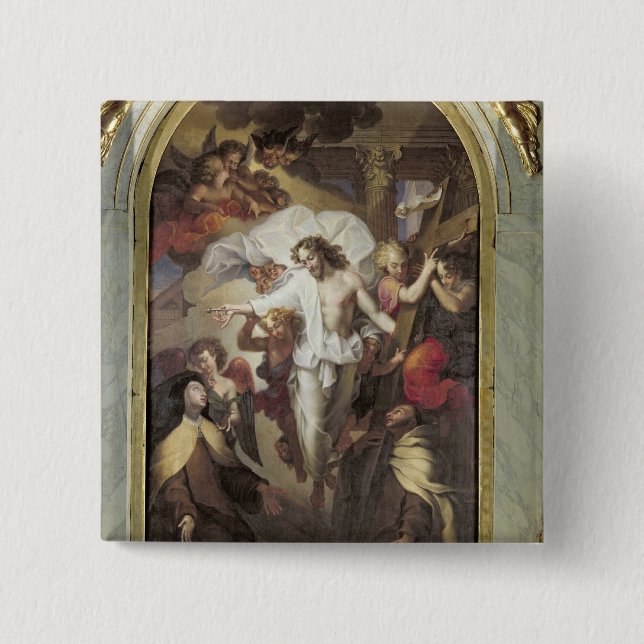 Chapa Cuadrada Cristo resucitó (Anverso)