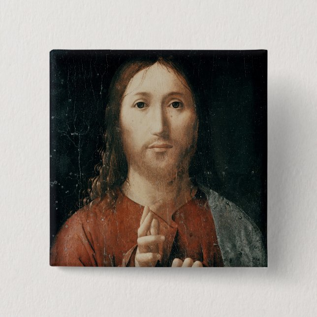 Chapa Cuadrada Cristo Salvator Mundi, 1465 (Anverso)