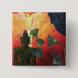 Chapa Cuadrada Cristo y Buda, c.1890-1892