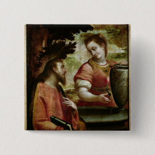 Chapa Cuadrada Cristo y la mujer de Samaria, c.1575-80