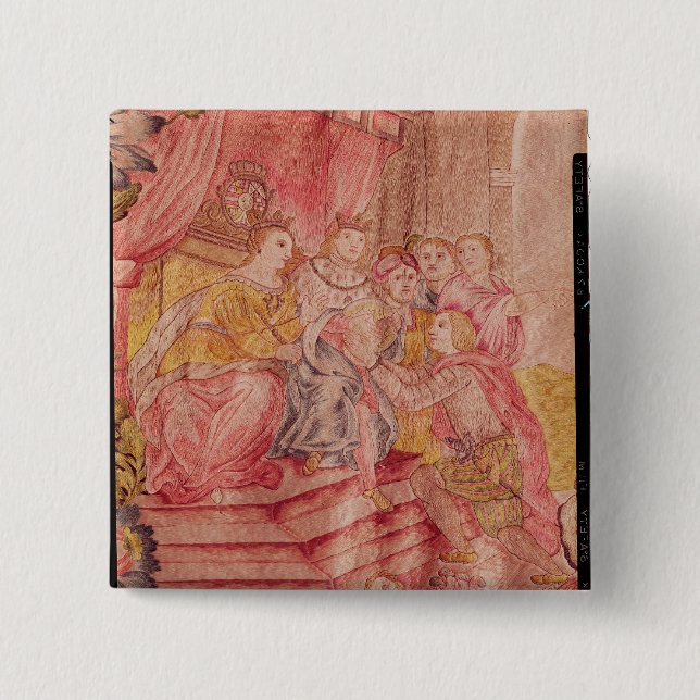 Chapa Cuadrada Cristóbal Colón antes de Fernando II (Anverso)