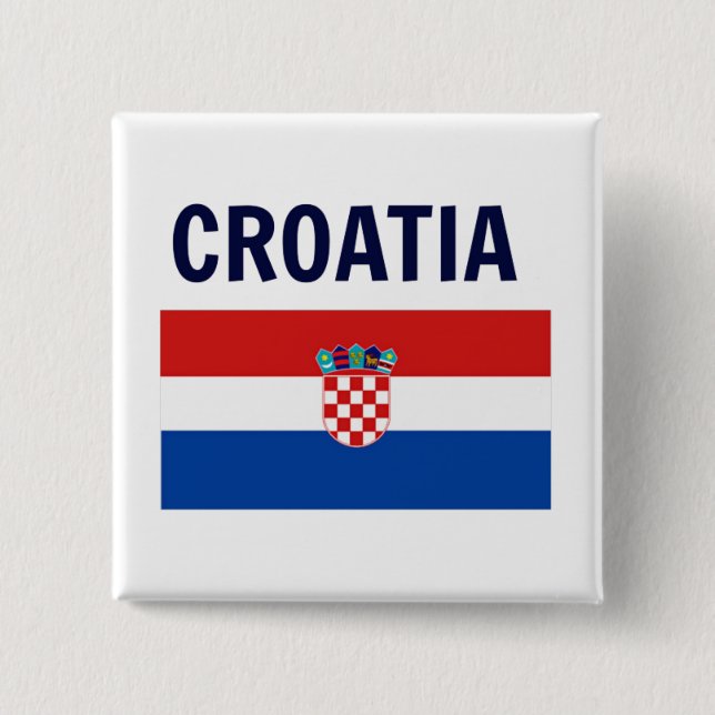 Chapa Cuadrada Croacia - Bandera de Croacia (Anverso)