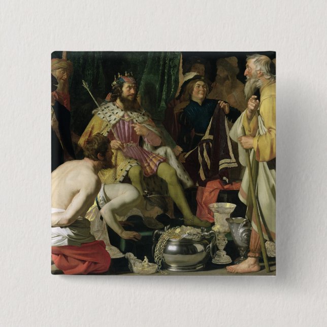 Chapa Cuadrada Croesus y Solon, 1624 (Anverso)