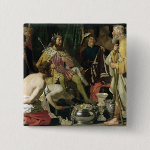 Chapa Cuadrada Croesus y Solon, 1624