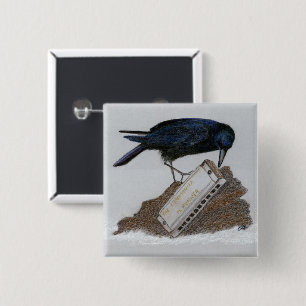 Chapa Cuadrada Crow y Harmonica
