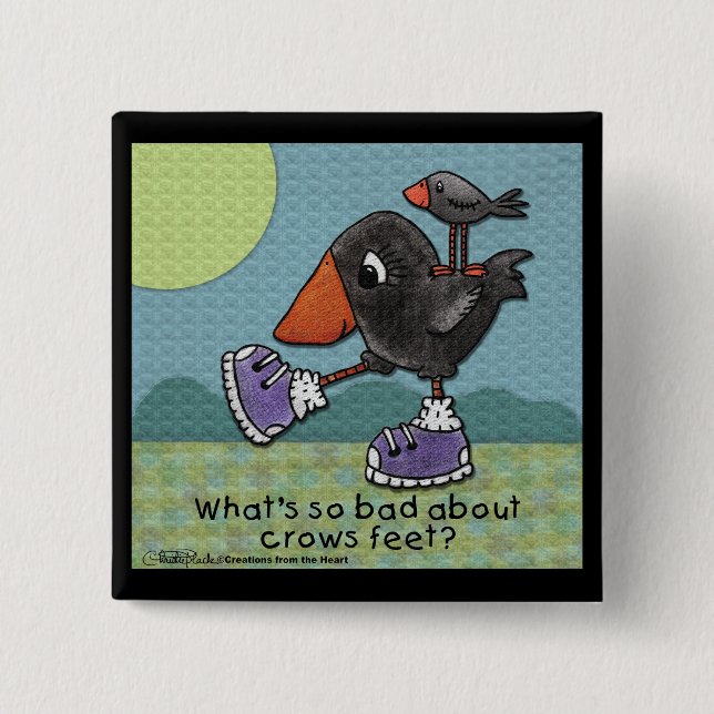Chapa Cuadrada Crows Primitivos- Pies de arado (Anverso)
