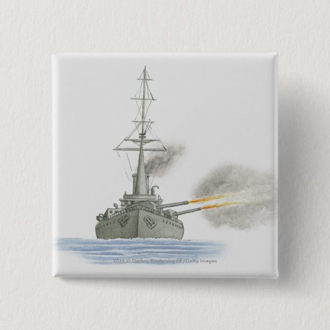 Chapa Cuadrada Crucero de batalla británico (Anverso)