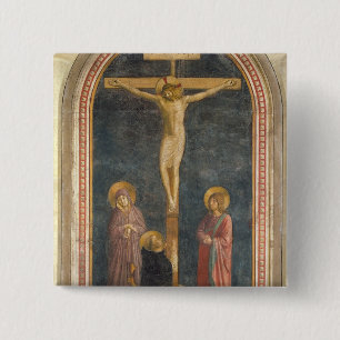 Chapa Cuadrada Crucifixión con la Virgen, SS. Juan el Evangeli