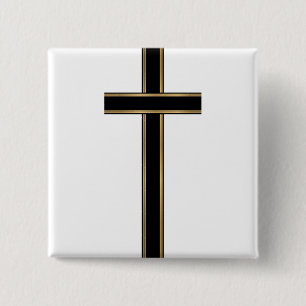 Chapa Cuadrada Cruz cristiana
