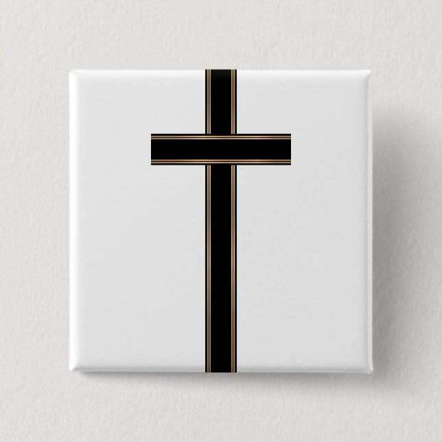 Chapa Cuadrada Cruz cristiana (Anverso)