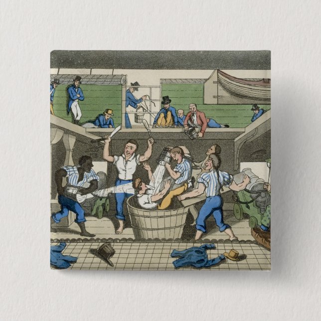 Chapa Cuadrada Cruzar la línea, placa 'de las aventuras de J (Anverso)