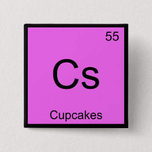 Chapa Cuadrada Cs - Cupcakes Elemento Químico Símbolo Tee de post