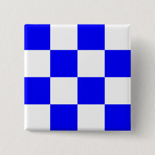Chapa Cuadrada Cuadrado a cuadros blanco azul de NOVIEMBRE