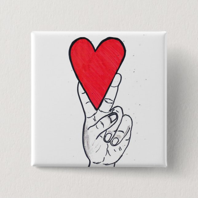 Chapa Cuadrada Cuadrado de la paz y del amor (Anverso)