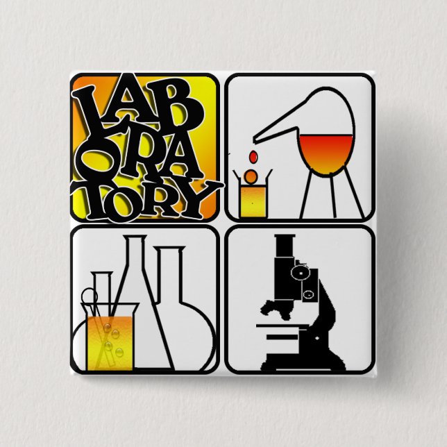 CHAPA CUADRADA CUADRADO DEL LABORATORIO 4 - CUBILETES/MICROSCOPIO (Anverso)