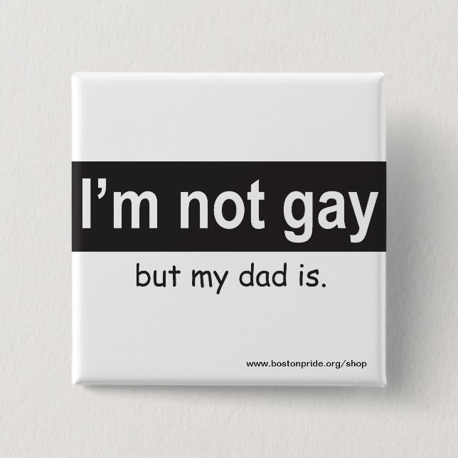 Chapa Cuadrada Cuadrado gay del papá (Anverso)