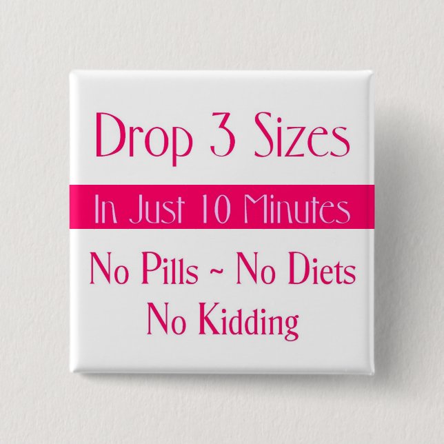 Chapa Cuadrada Cuadrado rosado del descenso 3 (Anverso)