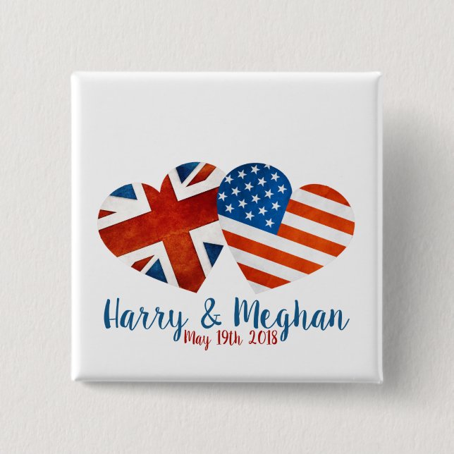 Chapa Cuadrada Cuando Harry resolvió Meghan (Anverso)
