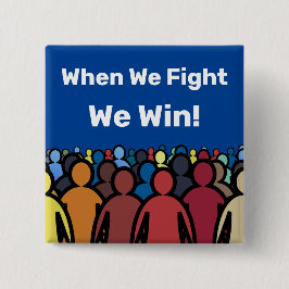 Chapa Cuadrada Cuando Peleamos Ganamos Harris Walz