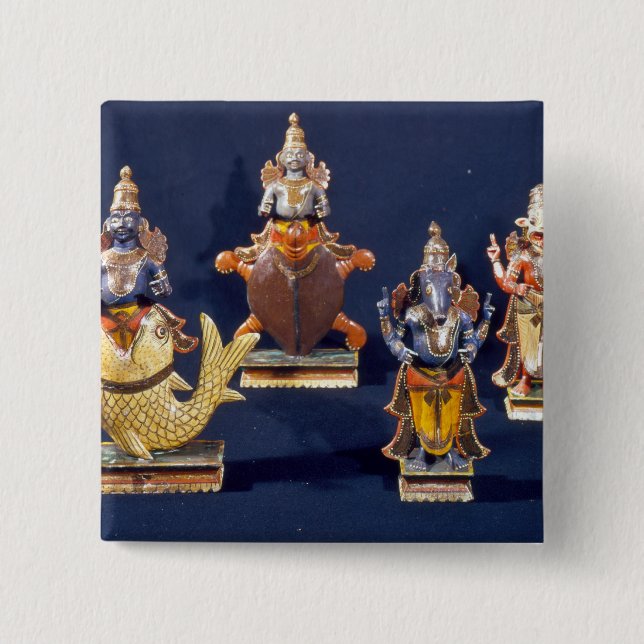 Chapa Cuadrada Cuatro de las encarnaciones de Vishnu (Anverso)