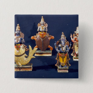 Chapa Cuadrada Cuatro de las encarnaciones de Vishnu