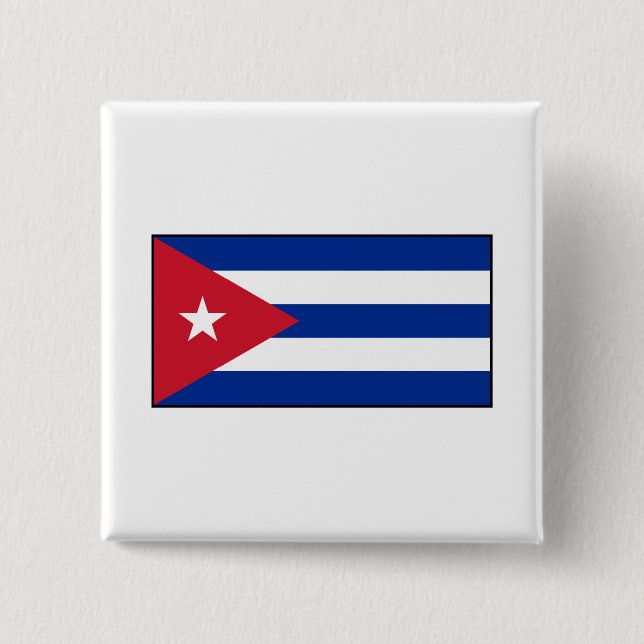 Chapa Cuadrada Cuba - bandera cubana (Anverso)