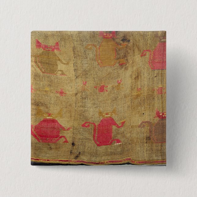 Chapa Cuadrada Cubierta peruana; algodón y vicuña brochados (Anverso)