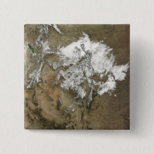 Chapa Cuadrada Cubiertas de nieve las montañas rocosas en estado