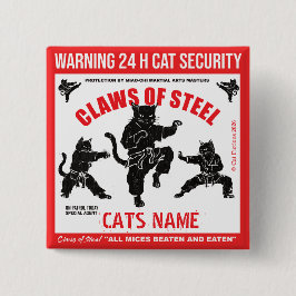 Chapa Cuadrada Cubo de Seguridad Personalizado para Gatos con Gar