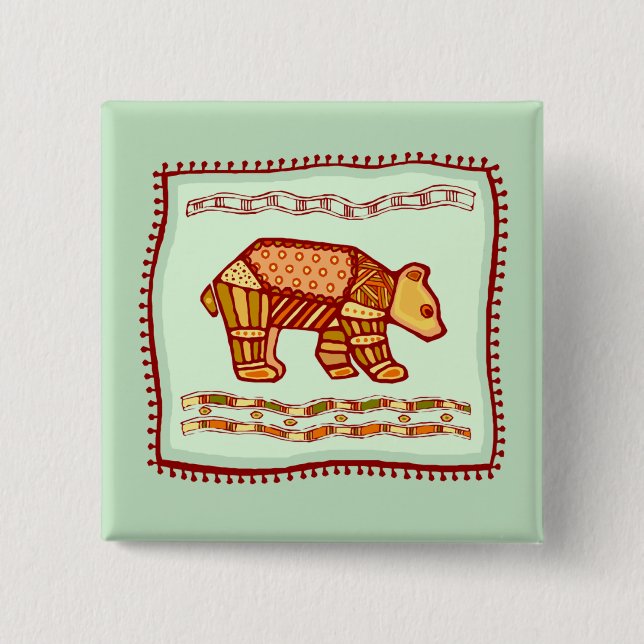 Chapa Cuadrada Cuchillo del oso (Anverso)