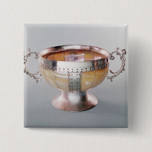 Chapa Cuadrada Cuenco nacarado montado plata del wassail