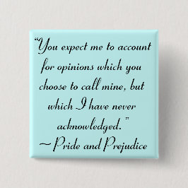 Chapa Cuadrada Cuenta de Opiniones Cita de Jane Austen