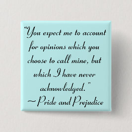 Chapa Cuadrada Cuenta de Opiniones Cita de Jane Austen