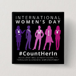 Chapa Cuadrada Cuéntenla en el Día Internacional de la Mujer