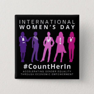 Chapa Cuadrada Cuéntenla en el Día Internacional de la Mujer