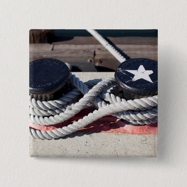 Chapa Cuadrada Cuerda atada a dos bolardos (Anverso)