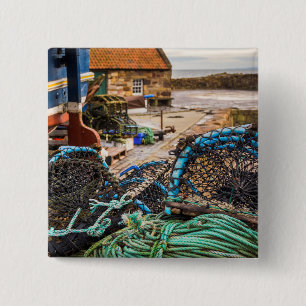 Chapa Cuadrada Cuerdas y potes de langosta el   Pittenweem,