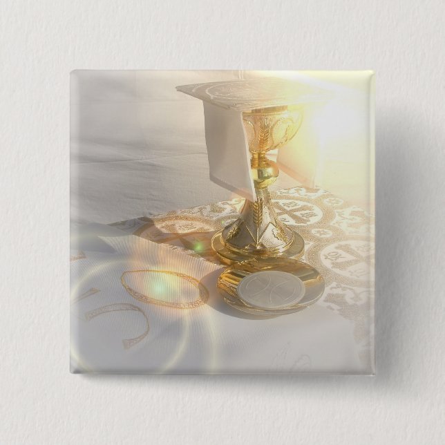 Chapa Cuadrada Cuerpo del Pin cuadrado de Cristo (Anverso)