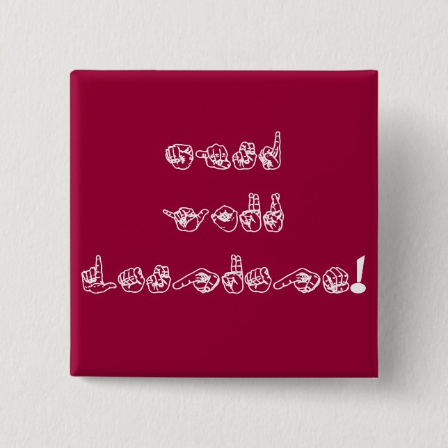 Chapa Cuadrada ¡Cuidado con tu idioma! (Anverso)