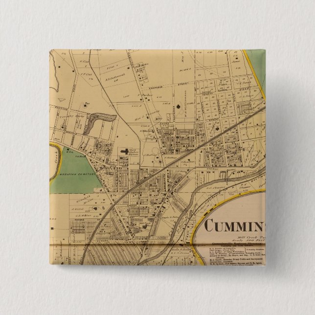 Chapa Cuadrada Cumminsville, Ohio (Anverso)